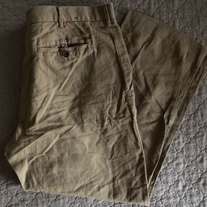 Men Banana Republic Brown Green Linen Blend Pants